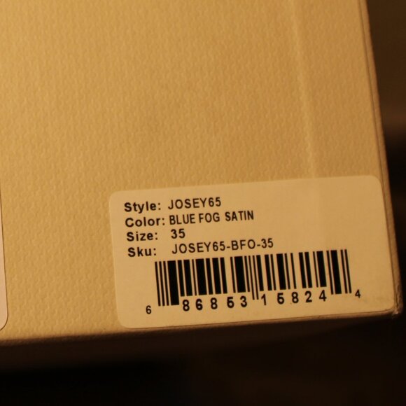 Black Suede Studio - Josey 65 - Blue Fog Satin - Heeled Sandal - Picture 8 of 9